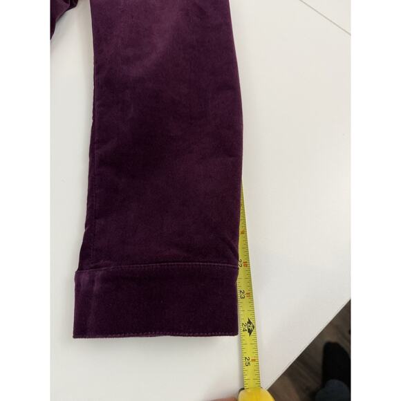 EUC Chicos Purple Velvet Jacket Blazer Gold Buttons Size 2 Large 12 - Picture 12 of 15